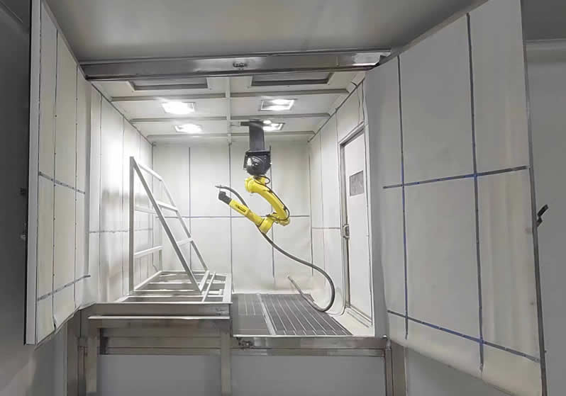 机器人喷砂房 机器人喷砂房